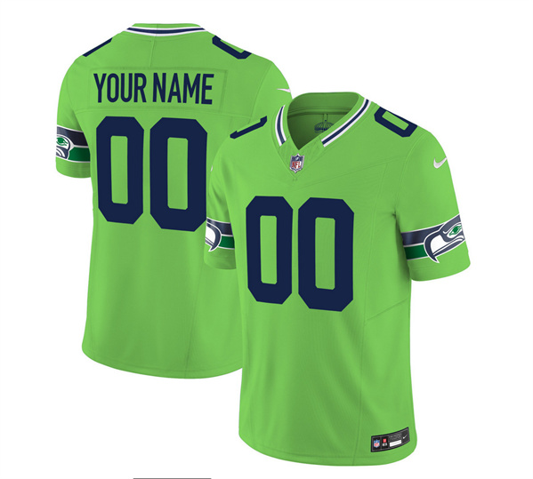 Men & Women & Youth Seattle Seahawks Active Player Custom 2023 F.U.S.E. Green Limited Football Stitched Jersey->->Custom Jersey